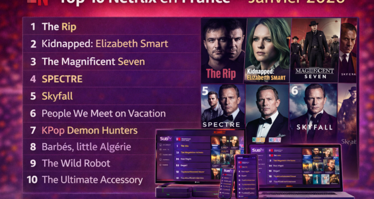 Top 10 Netflix en France – Janvier 2026 : les films et séries à ne pas manquer