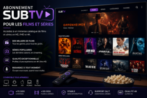 Abonnement SubTV pour les films et séries en HD Full HD et 4K avec un vaste catalogue de divertissement
