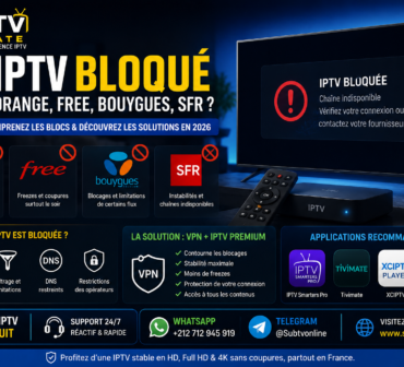 Problèmes IPTV bloqué avec Orange Free Bouygues ou SFR en France avec solutions VPN et IPTV premium anti freeze