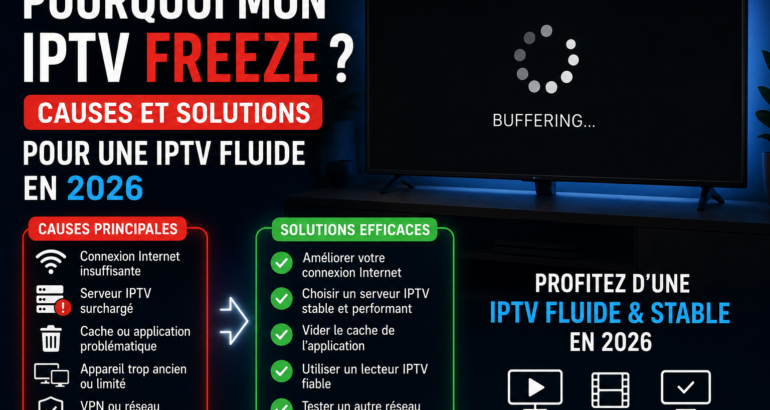 Pourquoi mon IPTV freeze ? Causes et solutions pour une IPTV fluide en 2026