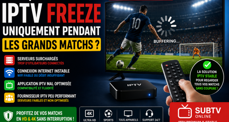 Pourquoi votre IPTV freeze uniquement pendant les grands matchs ?