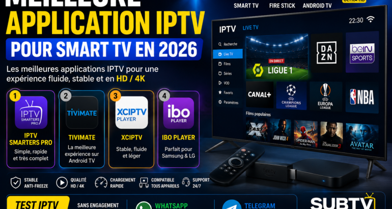 Meilleure application IPTV pour Smart TV en 2026