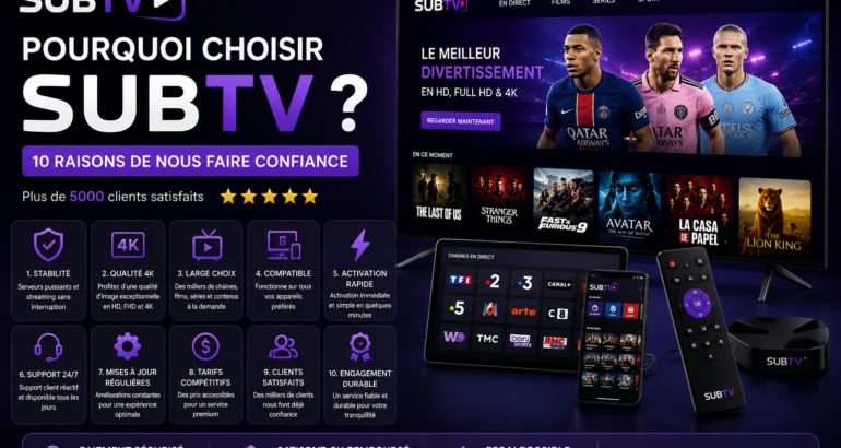 Pourquoi Choisir SubTV ? 10 Raisons de Nous Faire Confiance