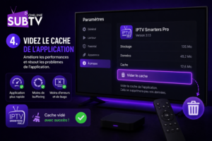 Videz le Cache de lApplication IPTV Smarters Pro